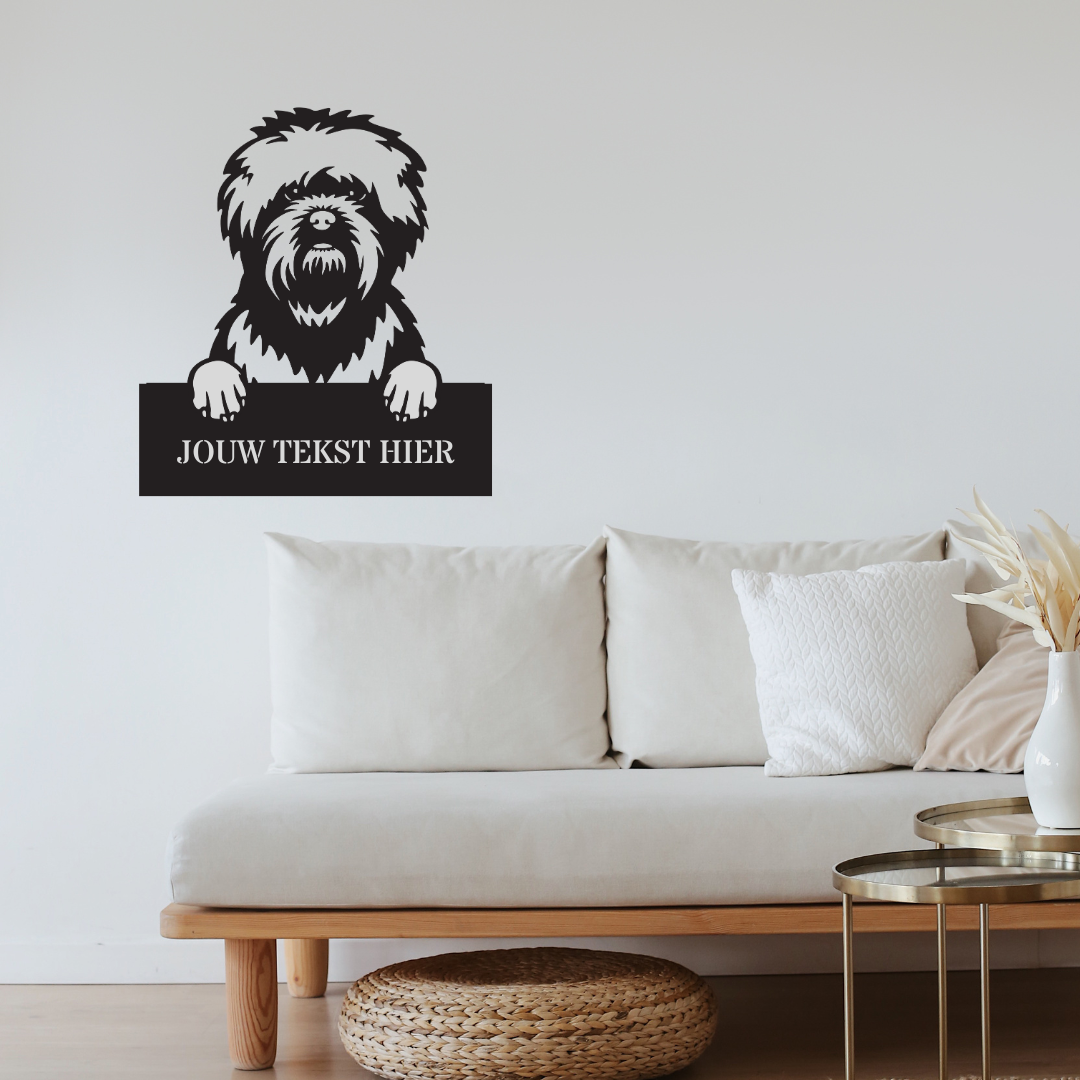 Wandstaal Naambord - Affenpinscher Hond