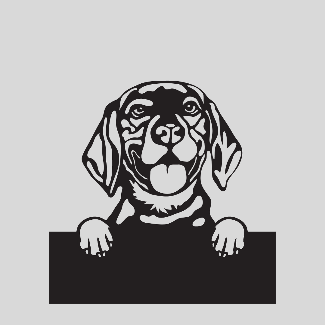 Wandstaal Naambord - Beagle Hond