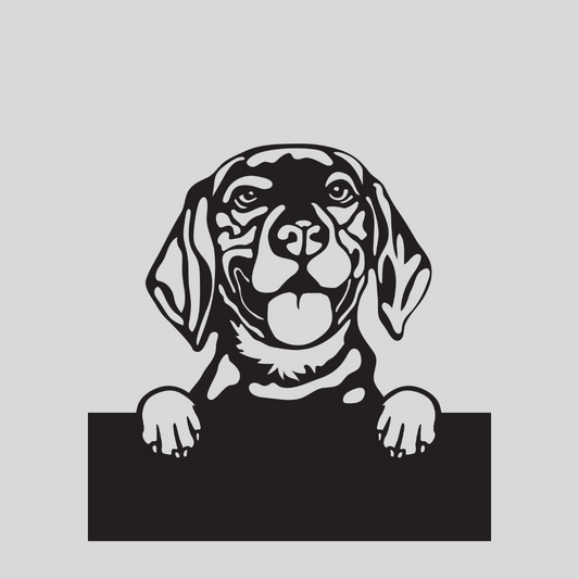 Wandstaal Naambord - Beagle Hond