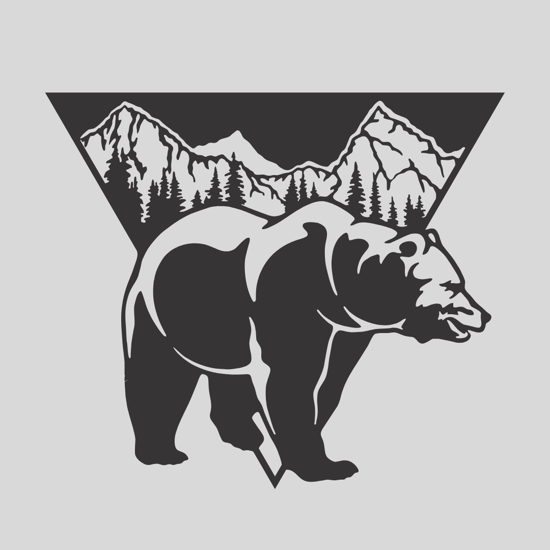 Wandstaal Dier Beer Landschap