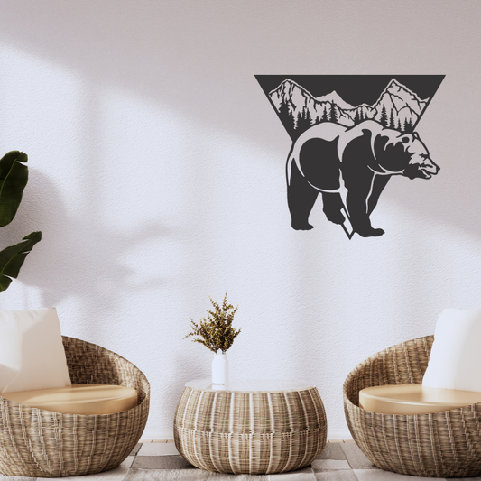 Wandstaal Dier Beer Landschap