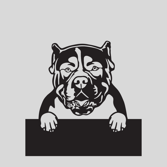 Wandstaal Naambord - Amerikaanse Bulldog Hond