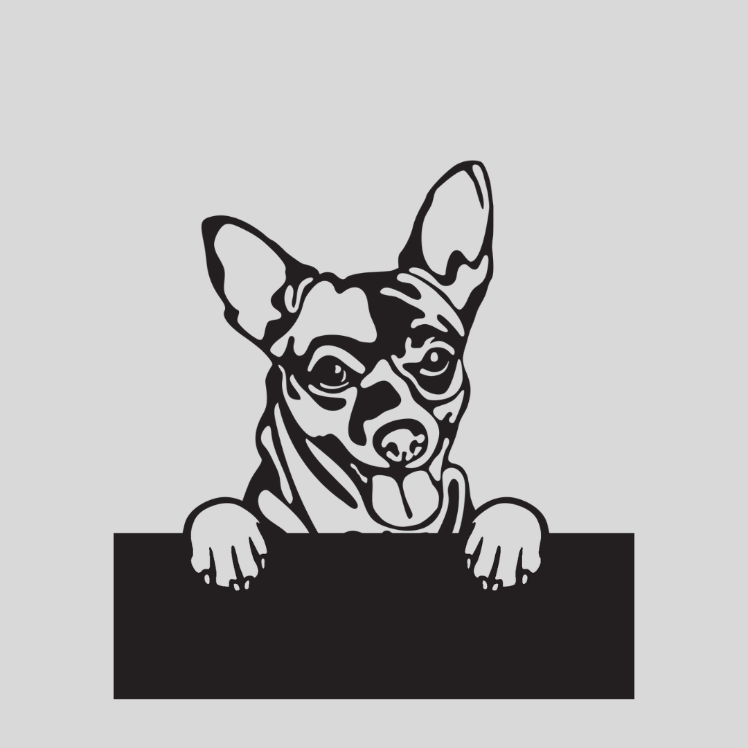 Wandstaal Naambord - Chihuahua / Cihuahua Hond