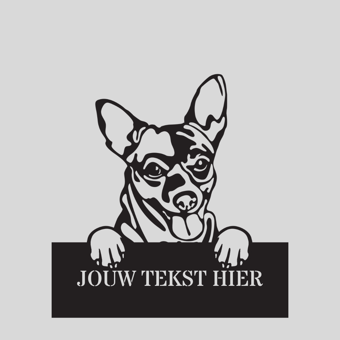 Wandstaal Naambord - Chihuahua / Cihuahua Hond