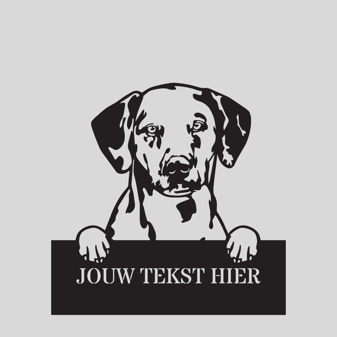 Wandstaal Naambord - Dalmatiër Hond