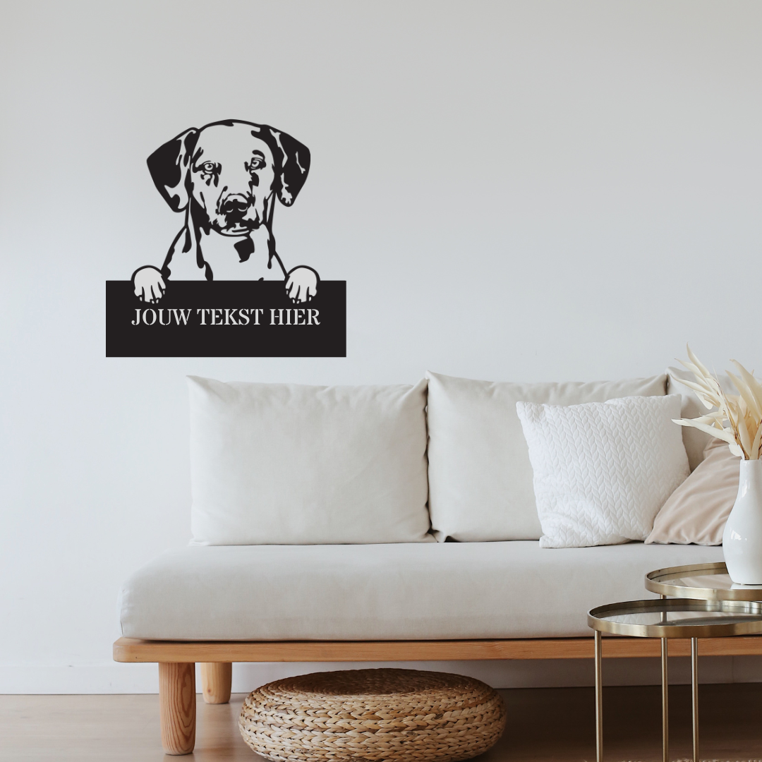 Wandstaal Naambord - Dalmatiër Hond
