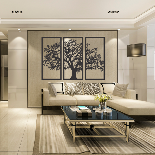 Wandstaal XXL "Drieluik boom"