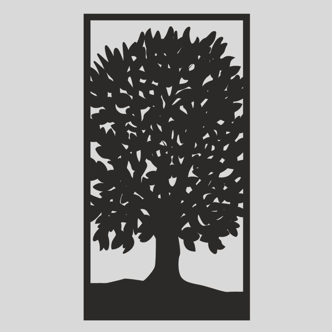 Wandstaal Wandpaneel "Eikenboom"