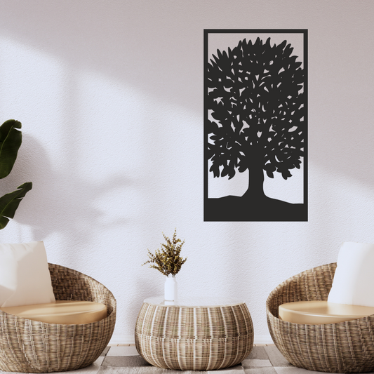 Wandstaal Wandpaneel "Eikenboom"