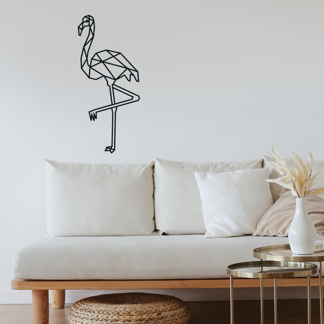 Geometrische Flamingo Staal