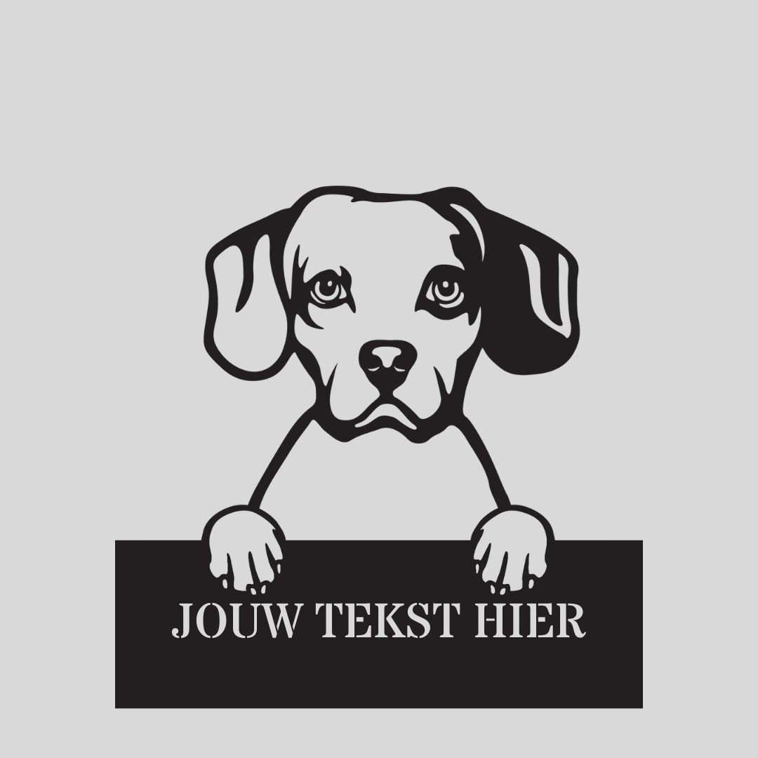 Wandstaal Naambord - Jack Russell Terrier Hond