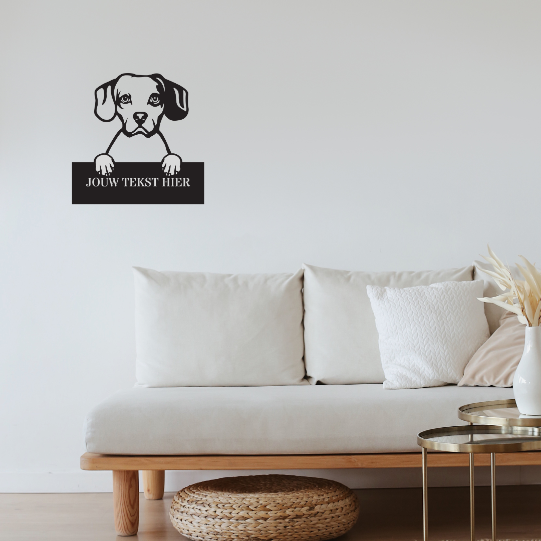 Wandstaal Naambord - Jack Russell Terrier Hond