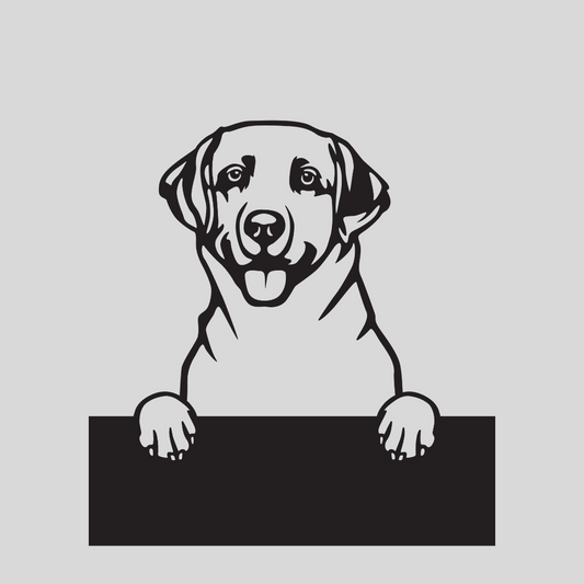 Wandstaal Naambord - Labrador Hond