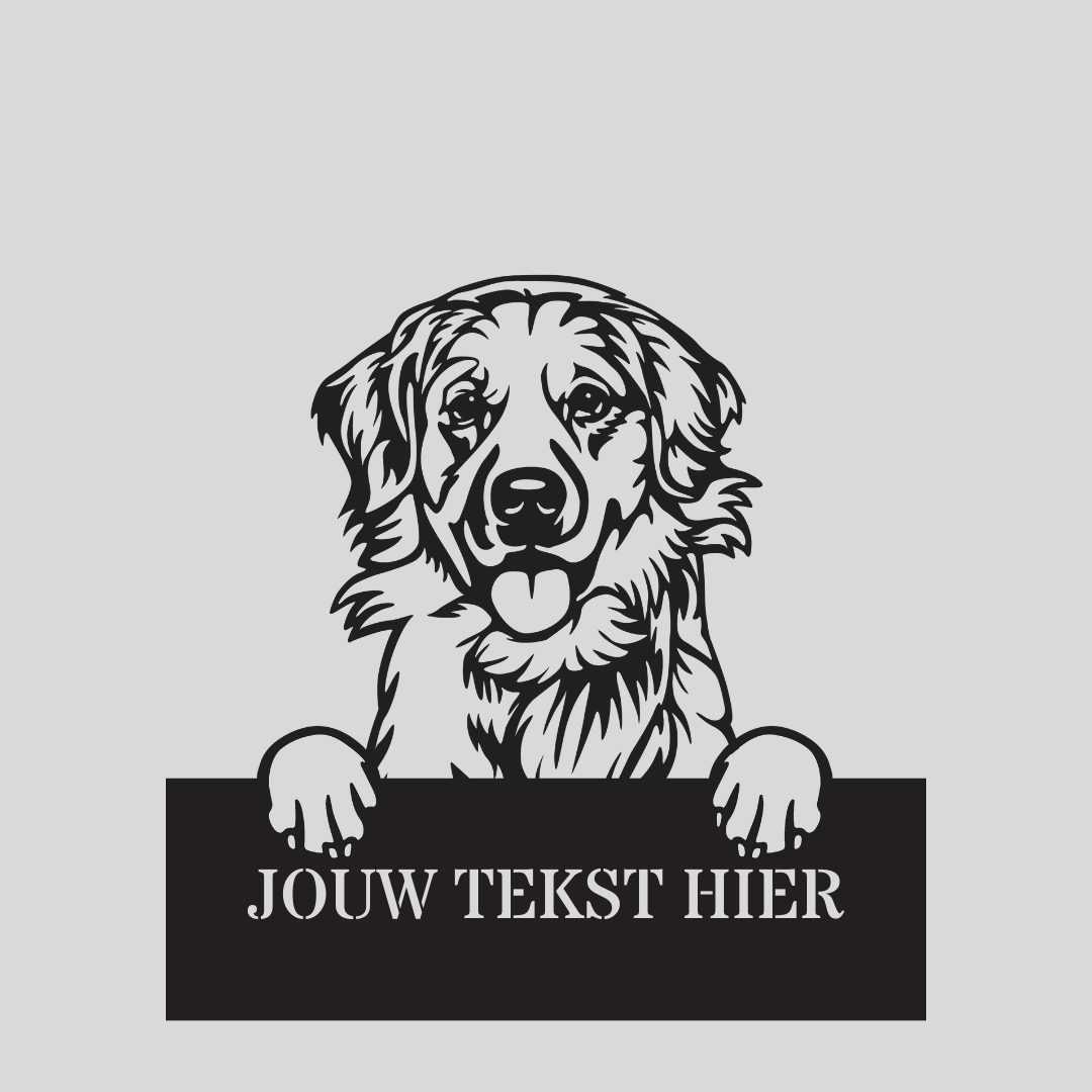 Wandstaal Naambord - Labrador Retriever Hond