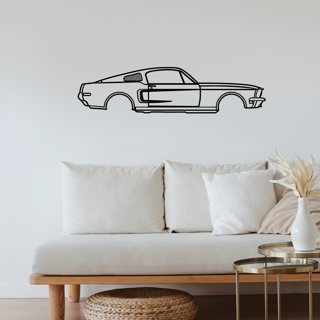 Wandstaal Auto Mustang