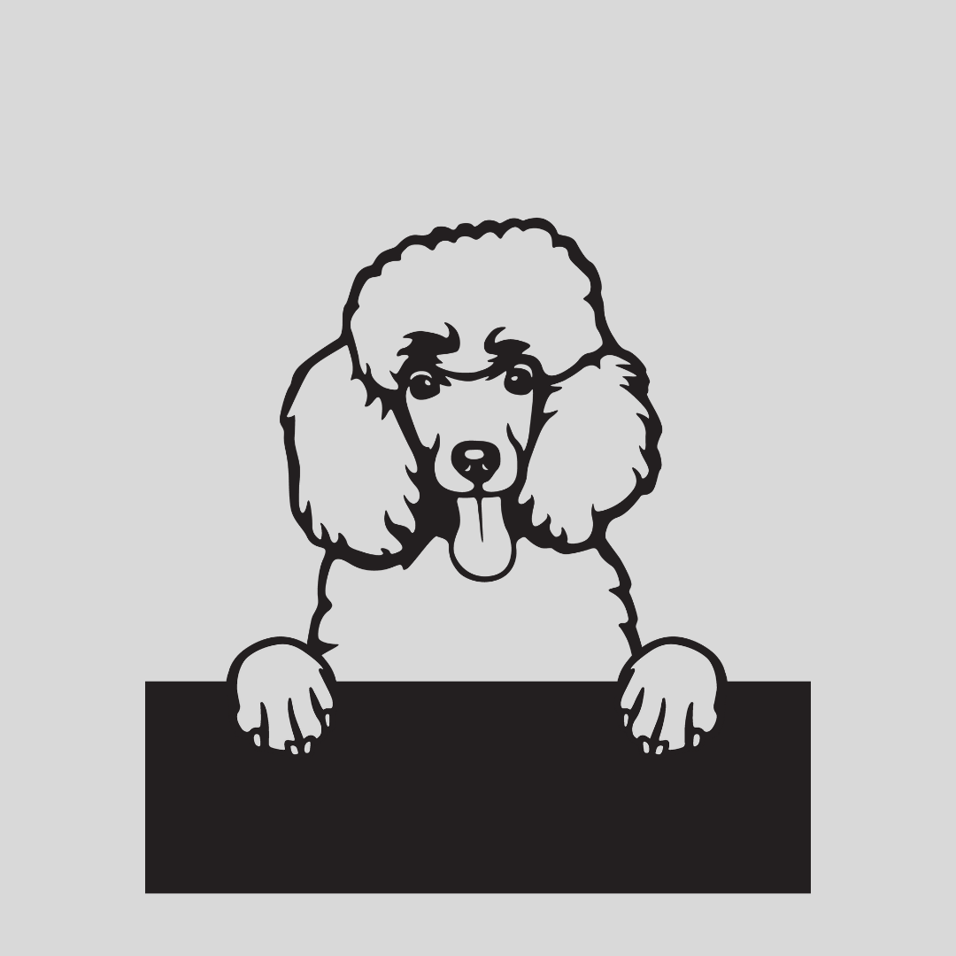 Wandstaal Naambord - Poedel / Poodle Hond
