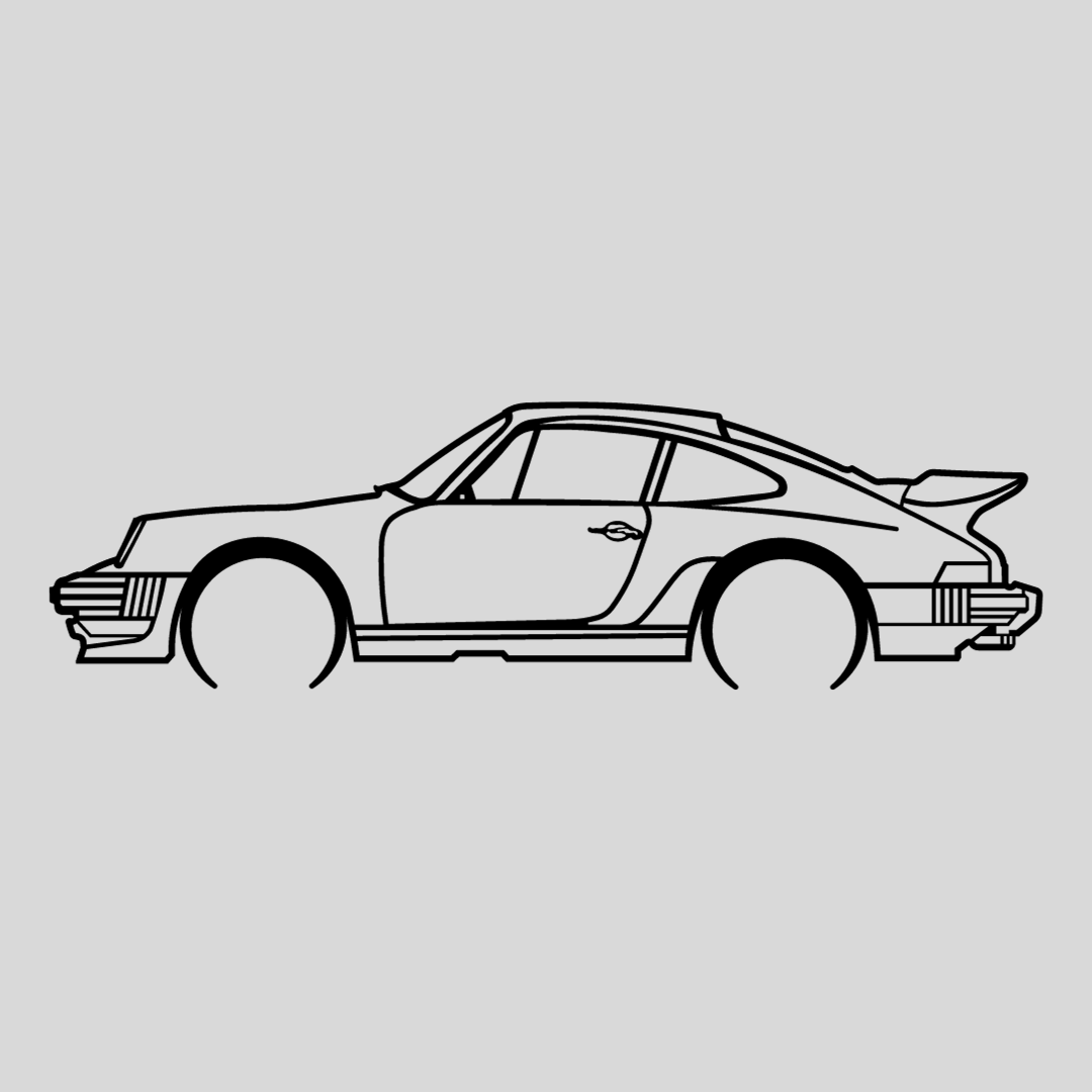 Wandstaal Auto Porsche