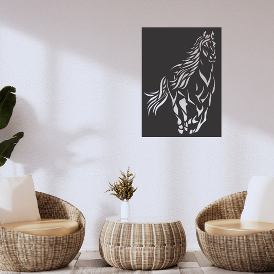 Wandstaal Dier "Running Horse"