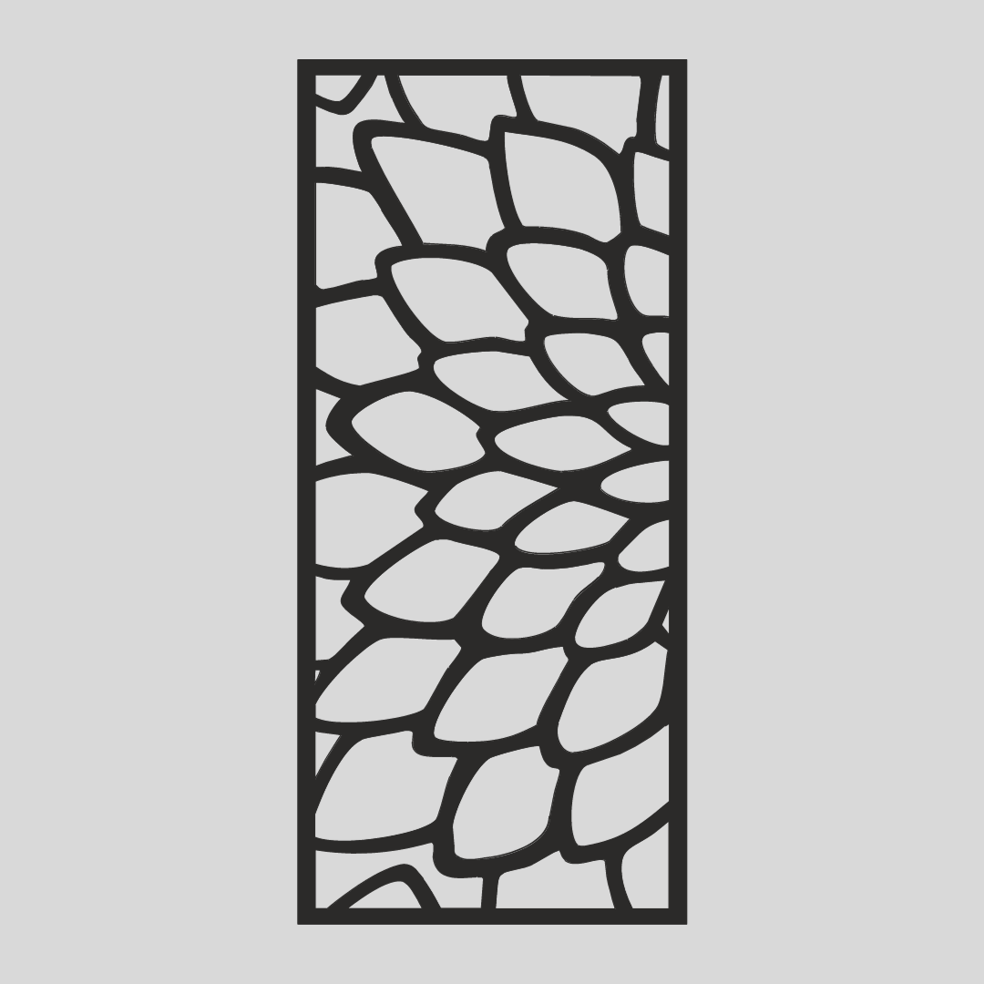 Wandstaal Wandpaneel "Schubben"