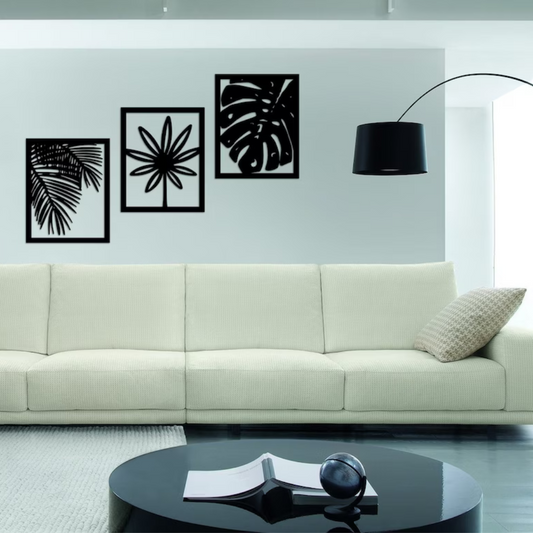 Wandstaal XXL "Three Leaves Drieluik"