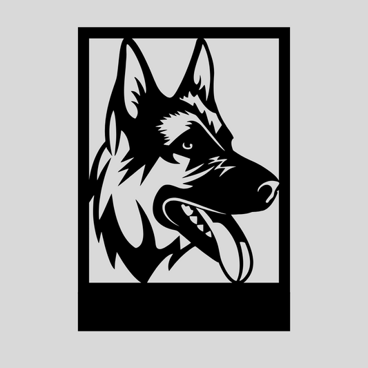 Wandstaal Naambord - Herdershond