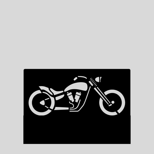 Wandstaal Naambord - Harley Chopper Voertuig