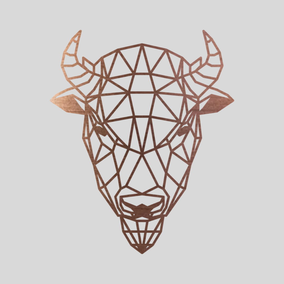 Geometrische Bison Staal