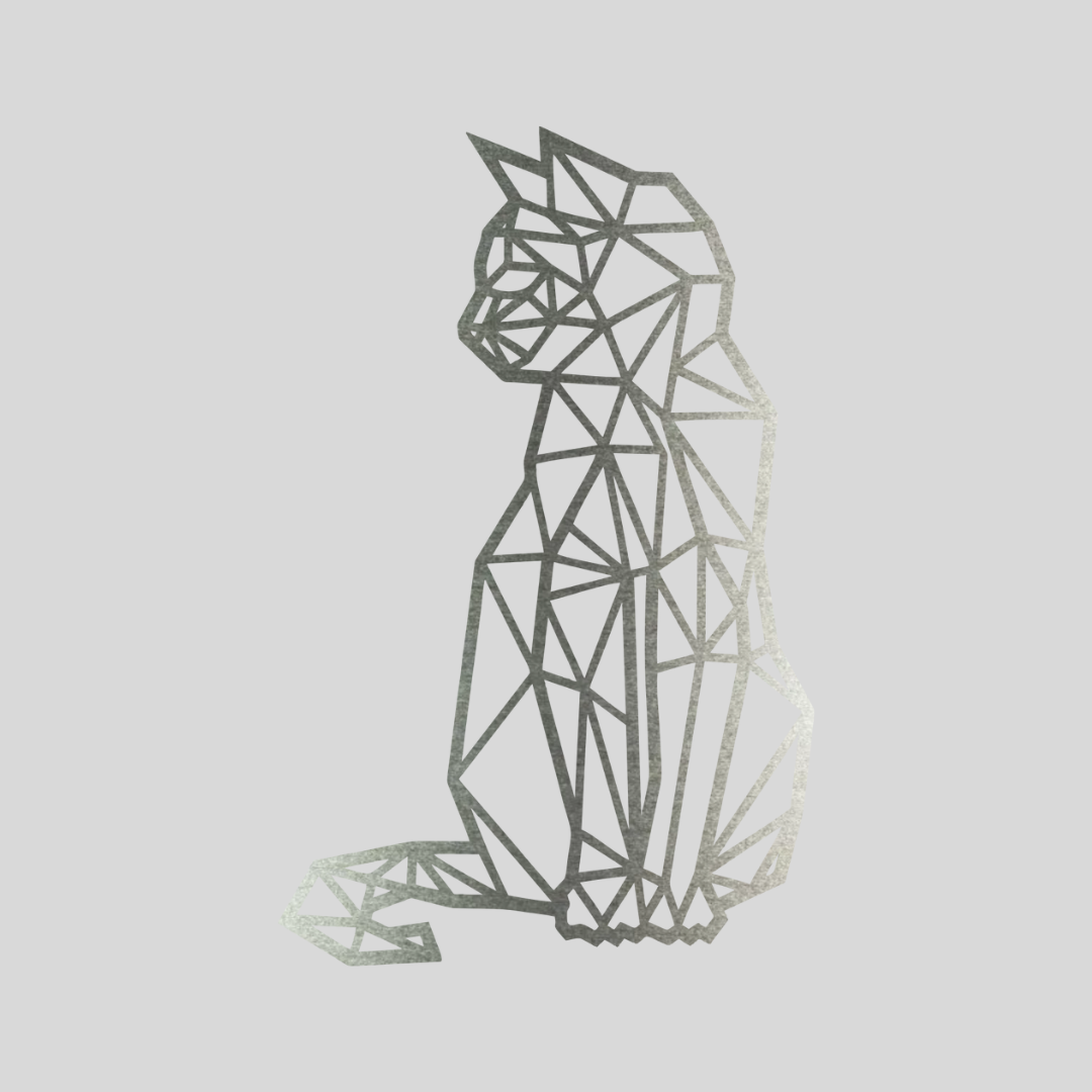 Geometrische Kat Staal