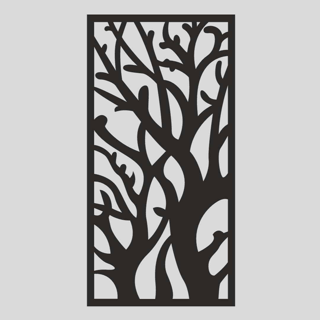 Wandstaal Wandpaneel "Sierboom"