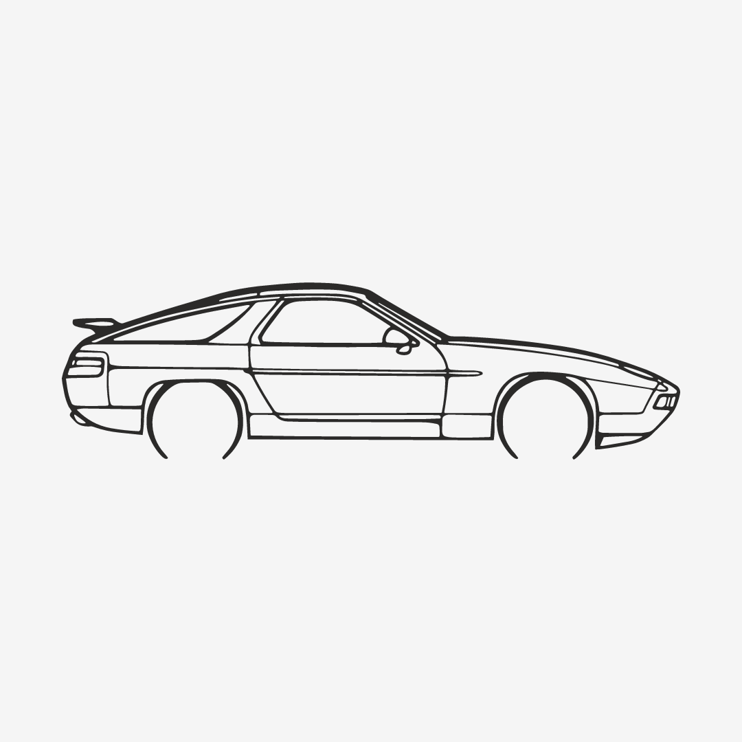 Wandstaal Auto Porsche 928 GTS