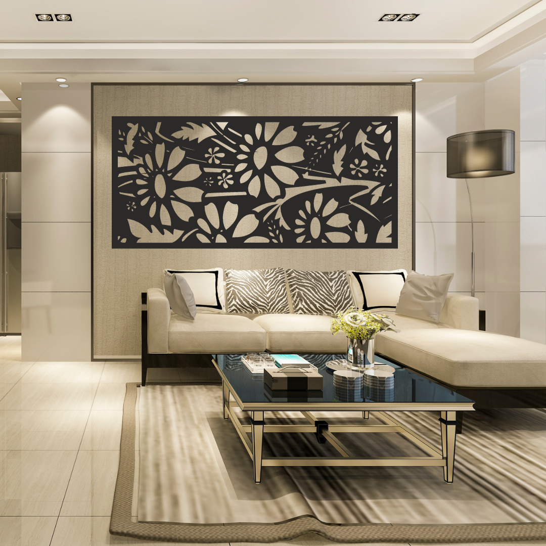 Wandstaal Wandpaneel "Veldboeket"