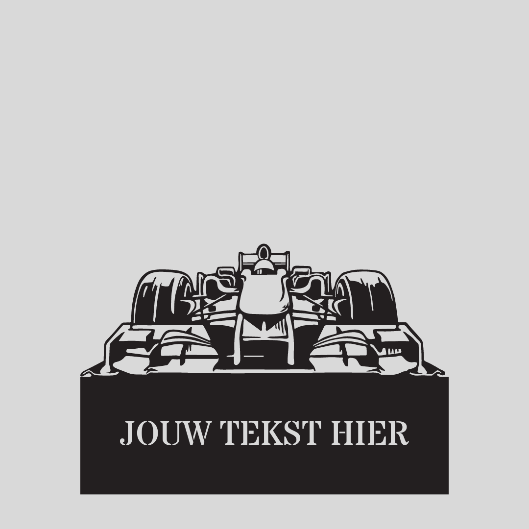 Wandstaal Naambord - F1 Raceauto Voertuig