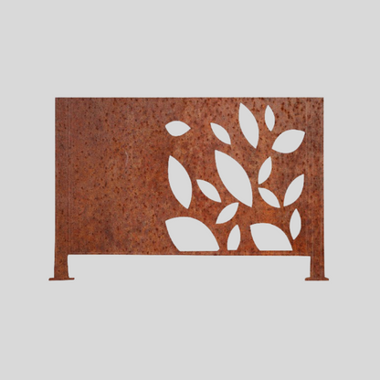 Metalen afscheiding "Leaves" - Wandstaal metalen tuinpaneel
