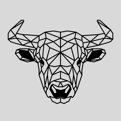 Geometrische Stier Staal